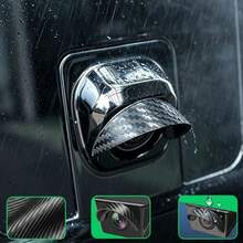 Car Rear View Camera Rain Visor Hood Waterproof Protective Cover Backup Camera Sun Shade Rain Shield Universal PVC Accessories - A - View 5