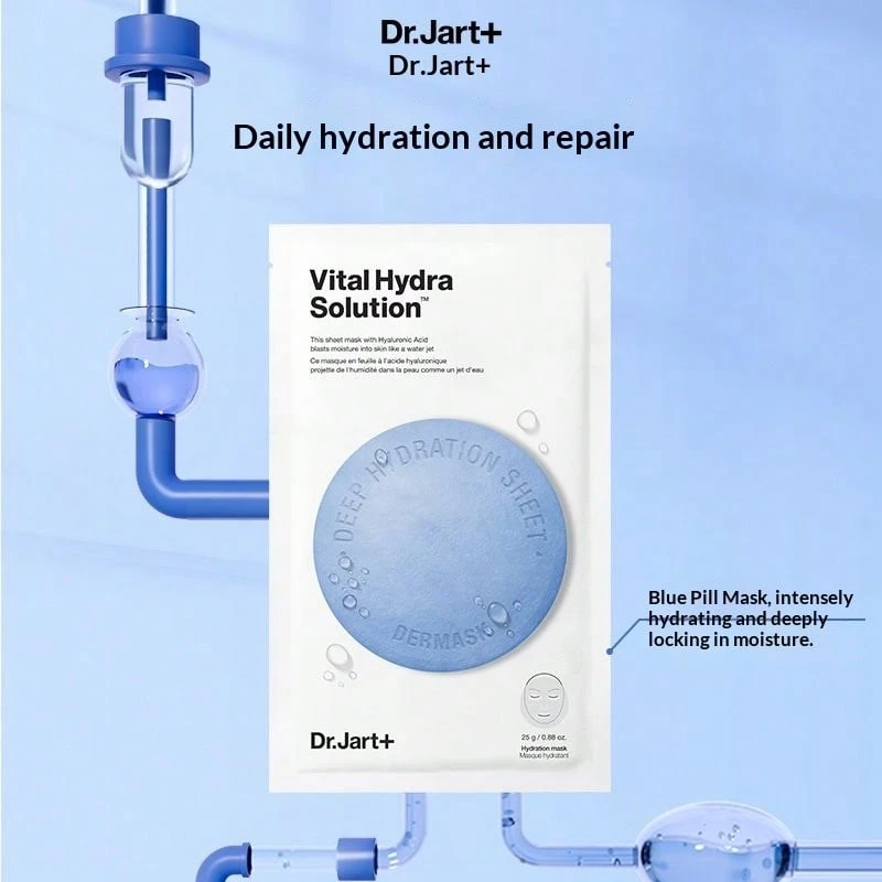 Dr.Jart+ Silver Clean & Blue Green Hydrating Mask Set, Exfoliating & Moisturizing Mask, Create Smooth Pre-Makeup Skin - Blue Pill Mask - View 1