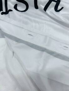 女款素色棒球球衣雙面印花襯衫，棒球球衣禮物運動夏季白色 - 白色 - 查看 9