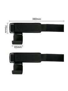 2pcs Set Fitness Squat Weightlifting Pull-Up Wrist Hooks Horizontal Bar Sports Equipment, Used To Reduce Strength Training, Not Hand Strength Hooks Gym Accessories - Black - View 4
