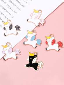 20pcs Multi-Color Cartoon Cat, Dog, Horse Oil Drip Pendant DIY Alloy Jewelry Accessories Necklace Bracelet Decorative Charms - 20pcs - View 7