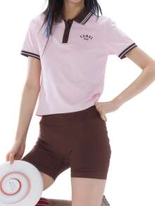 CAMEL CROWN Women's Outdoor Sports T-Shirt, Polo Shirt Short Sleeve Top, Comfortable Breathable Quick-Dry, Suitable For Spring And Summer All Year Round - Ice Essence Powder - View 9