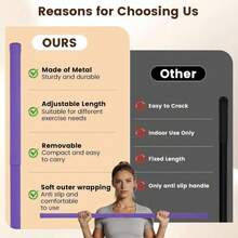 Premium Material Yoga Bar, Adjustable Stretching Bar For Exercise, Flexibility & Balance, Multi-Functional Fitness, Rehabilitation & Posture Correction - Multicolor - View 3