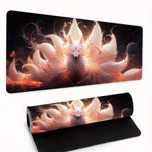 1pc XXL Gaming Mouse Pad / Desk Mat 2MM Thick Rubber Base,Non-Slip Bottom,Stitched Edges, Mooth Surface, Office Desk Accessories, University Essentials, Dorm Room Study Mat, Laptop Desk Protector - Multicolor - View 3