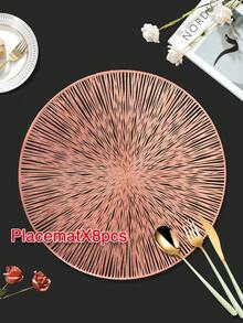 1/2/4/6/8/10/12件組PVC餐墊，廚房餐桌用，室內/戶外適用，可水洗耐熱易擦拭，餐桌墊與杯墊，適合露營、節慶、婚禮、派對 - 彩色 - 查看 30