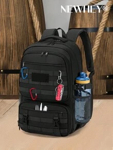 NEWHEY Mochila para portátil de 17.3 pulgadas, bolsa de almuerzo impermeable, mochila de gran capacidad para trabajo, viajes, negocios y estudiantes - Negro - Ver 8