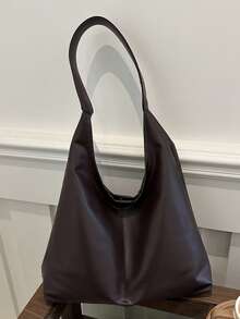 Tas Tote Besar Wanita Terbaru, Tas Bahu dengan Tekstur Berkualitas - Kopi - View 3