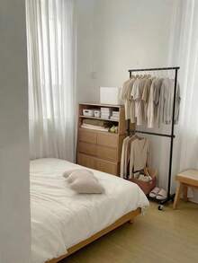 Freestanding Clothes Rack For Home, For Bedroom, Portable Clothes Rack, Simple Clothes Hanger For Dorm, Floor Standing Clothes Rack For Balcony - 100*40*182CM - View 3