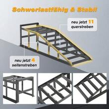 2000kg Lifting Platform, Heavy-Duty Car Lift For Car Care And Oil Changes, Shallow 23° Entry Angle, 27.5cm Height Adjustable, Professional Car Repair Ramp - 灰色 - 查看 4