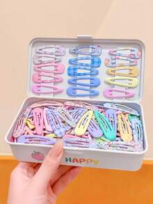 60/36/24/12pcs Multi-Color Printed Hair Accessories Set, Y2K Sweet & Cute Hair Accessories - Suitable For Girls And Women, Daily Essential - Multicolor - View 17