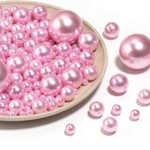 ABS 無孔珍珠光澤人造珍珠，1.5-30mm 粉色 DIY 裝飾珠，適用於花瓶、蛋糕、蠟燭、婚禮與節日派對，1000/500/200/100/50/30/20/10 顆 - 粉色 - 查看 6