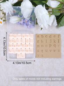 Uppercase Lowercase Letters Clay Cutters Molds Set, 26Pcs Multi-Piece Clay Cutter For Jewelry Making, High-Precision Crafting Kit For Pendants - Letter - View 8