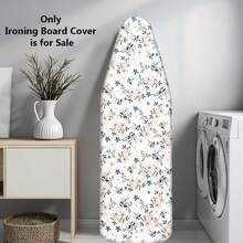 Elegant Floral Print Ironing Board Cover, Ironing Board Cover (Cover Only) 1pc, Heat-Resistant Fabric, Expandable Ironing Board Protective Cover/Replacement Cover Floral Pattern, Ironing Cover, Adjustable Size, Fits Most Ironing Boards, Drawstring Binding Design, Easy Installation, Suitable For Home And Travel Accessories, Modern Home Decor, Durable Ironing Cover Designed For Standard Ironing Boards - Narcissus - View 5