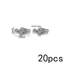 20 Peças Pingentes de Aço Inoxidável Banhados a Ouro 18K com Duplo Furo, Conectores Vintage Boho para Fabricação de Joias, Suprimentos para Fabricação de Joias DIY - Conector duplo suspenso - Visão 56