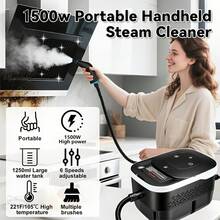 8-In-1 Handheld Steam Cleaner | High-Pressure Steam Engine, Large Water Tank, Suitable For Home Use, Hardwood Floors, Indoor Decor, Kitchen, Bathroom, Floors, Grease Cleaning - EU F Type Plug(220-240V) - View 1