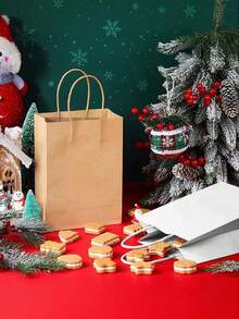 5/10/25 Stück Schwarze Papiertragetaschen, Verpackungstaschen für Kleidung, Milchtee, Kaffee, Desserts, Geschenkverpackungstaschen, geeignet für Geburtstagsfeiern, Hochzeiten, Feiertagspartys - Echte Farben - Übersicht 8