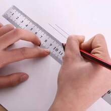 File + Steel Ruler 2pcs Set, Suitable For Sharpening Tools, Repairing, Measuring And Marking, Made Of High-Quality Steel, Durable And Sturdy - 2pcs - View 7