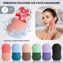 Face And Eye Ice Roller, Ice Surface Roller, Ice Roller Skin Care Tool, Women's Gift, Cute Silicone Ice Mold Accessory In Collegiate Style - A - View 3