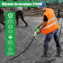 SHAWTY Vibrador Electrico Para Concreto, 13000 VPM Vibrador de Hormigón, 2m Chicote Con Vibradores de Hormigón Portátiles 2200W para Eliminación De Burbujas y Nivelación de Hormigón - Tipo de Enchufe A USA (110-127V) - Ver 2