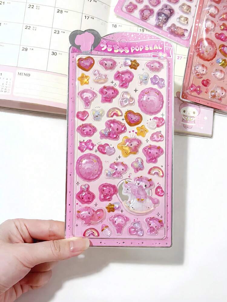 Mattel Cute 3D Sticker (1pc) - These Are Cute, Embossed, Cartoon-Style PVC Decorative Stickers. Perfect For Decorating Sticker Books, Laptops Or Refrigerators, And Also Highly Recommended For Making Custom Phone Cases Or Exchanging With Friends. - Multicolor - View 8