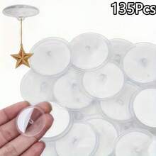 20/40/70/100/135/170Pcs Self-Adhesive Transparent Ceiling Hooks, Suitable For Decorations, Christmas Banners, Party Supplies, Removable Without Traces, Suitable For Tiles, Walls, Easy Installation - Clear - View 16