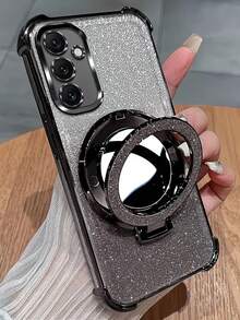 1件四角防摔亮片手機殼附鏡面支架，2026最新熱銷手機殼，相容 Honor X9C/X9B/X9A/X9/X8B/X8A/X8/X7B/X7A/X7/X5B/X6S/X6A/X6/X5/X5B/X5B Plus，相容 Redmi/A1/A2/X3/PRO/X6/NOTE/9/10/LITE/M2/POCO/M5S/11/12/+/X5，相容 Galaxy S25, S24, S20, S21, S22, S23, A56, A54, A36, A35, A34, A26，相容 Redmi Note 14/13/12/11/10/9 Pro，相容 Apple 17/16/15/14/13/12/11 系列，人體工學握感軍規防震矽膠殼 - 紫色 - 查看 2