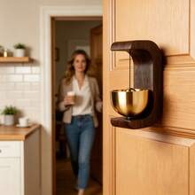 1pc Multi-Color Feng Shui Wealth Doorbell, Dopamine Wind Chime, Magnetic Doorbell, Walnut Wood Doorbell, Chinese Copper Bell, Suitable For Home And Commercial Entrance - Multicolor - View 7