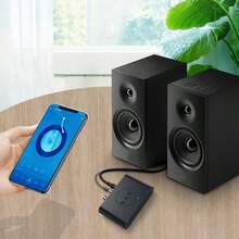 KZ 蓝牙5.2音频接收器，带USB、RCA、3.5mm AUX接口，无线立体声音乐适配器，带麦克风，适用于车载套件、扬声器、功放 - 黑色 - 查看 8