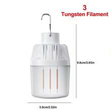 1 Pieza Luz Portátil De Ahorro De Energía Led Con Batería Recargable, Bombilla Colgante De Alta Potencia Para Iluminación Interior Y Emergencia. - Blanco - Ver 17