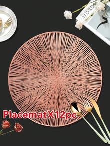 1/2/4/6/8/10/12件組PVC餐墊，廚房餐桌用，室內/戶外適用，可水洗耐熱易擦拭，餐桌墊與杯墊，適合露營、節慶、婚禮、派對 - 彩色 - 查看 28