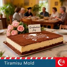 1pc Transparent Acrylic Tiramisu Cake Stencil, Personalized Tiramisu Cake Printing Mold, Creative Cake Mold, Hollowed-Out Blessing Phrase Design Template, Easy To Use, Clear Pattern, Reusable,Suitable For Graduation Party Cake Decoration - View 4