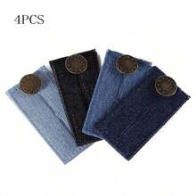 1/4pcs Pants Waist Extender Buttons, Jeans Waistband Extension Clips, Long Waist Buckles, Elastic Adjustable Waist Buttons, Belt Extender Clips, Sewing Supplies - Multiple Styles - View 9