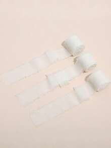 1/3/4/6 Rolls Handmade Chiffon Ribbon Tassel, 1.5 Inch X 16.4 Feet, Frayed Edge, Suitable For Wedding Invitations, Bridal Bouquets, Gift Wrapping, Crafts, Holiday Decorations, Valentine's Day Party Supplies - View 8