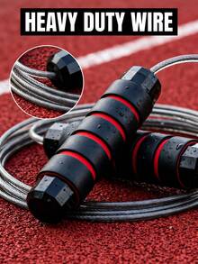 Tangle Free Steel Jump Rope With Anti Slip Grooved Grip Adjustable Weighted Jump Rope For Unisex Adults Durable Jump Rope Ideal For Daily Cardio Workout Weighted Jump Rope Home Exercise Equipment Weight Loss Gym Workout Equiment - Jump Rope - View 12