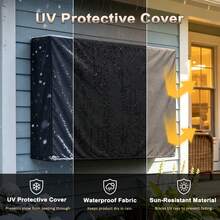 Advwin Outdoor TV Enclosure For TVs Up To 55", Weatherproof Wood TV Cabinet With Full Motion TV Wall Mount, Waterproof UV Protection Cover & LED Lights & 3 Storage Compartments For Patio, Poolside, Porch & Backyard - Gray - View 5