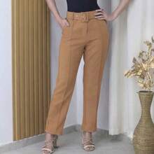 Women Pants - Khaki - View 1