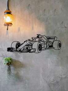 1 Stück klassisches Sportwagen Metall Wandkunst, langanhaltend Metallmaterialien, minimalistische Innen-/Außen-Heimdekoration geeignet für Wohnzimmer, Wand, Schlafzimmer, Garage, Geburtstag, Geschenk für Rennsportfans, Kunststil, Hommage an F1 Rennsport, Max - Verschiedenfarbig - Übersicht 3
