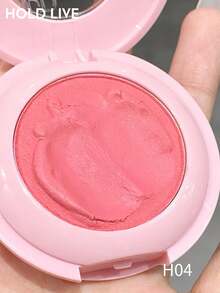 HOLD LIVE Puffy Mist Blush & Highlighter Palette, Dual-Layer Cream Blush, Atmospheric Strawberry Red - H04 - View 4
