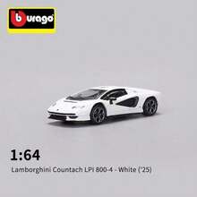 Burago 1:64  Terzo Millennio / Countach Alloy Die-Cast Car Model 2-Piece Set, Collectible Miniature Display Ornament - Multicolor - View 9