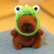 4.7 Inch Soft Capybara Plush Keychain Doll, Realistic Cute Capybara Plush Doll, Soft Fabric Durable, Pink Capybara Stuffed Doll, Children's Party Favor, Birthday Decoration, Daily Gift Surprise Choice - Multicolor - View 19