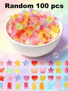 20/50/100 buah Permen Lunak Berwarna-warni Berbentuk Hati, Dekorasi Plastik DIY Cocok untuk Casing Ponsel, Jepit Rambut, Kerajinan Resin, Berbagai Aksesoris Bertema Cinta - Permen Gummy Buatan Sendiri - View 18