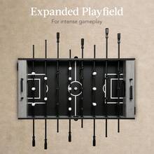 Full Size Fifty Four Inch Regulation Foosball Table Soccer Game Table With Two Balls And Two Cup Holders Durable Arcade Football Desk For Home Game Room Party - Gray - View 6