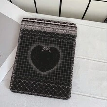 哥德風黑色蕾絲愛心蝴蝶結格紋平板保護殼，附筆槽，相容 iPad Pro (M5)/ Air (M3)/ 11"(A16)/ 10代 10.9" 2022 智慧保護殼/ Air 13(M3 2025)/ Air 11(M3 2025)/ Air 11(M3 2025)/ 11(A16 2025)/ 相容 Galaxy S9/S7/S10+/ 相容 Sam - 彩色 - 查看 3