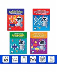 Aprende A Sumar Multiplicar Dividir Y Aprende Fracciones - Libro único - Ver 3