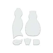 5件組鴨子圖案拼布尺 DIY 鴨嘴獸製作縫紉模板,鴨子拼布模板,可重複使用透明 PET 模板,適用於拼布與縫紉-拼布專案、圖案與工具的手工模板 - 經典的 - 查看 11