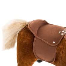 HOMCOM Caballito para Niños de +2 Años Caballo de Juguete con Ruedas Sonidos de Relincho Palos y Pedales Carga 60 kg 55x23x60 cm Marrón - marrón - Ver 8