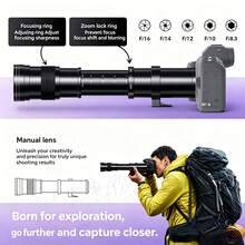 420-800mm F8.3-F16 手動變焦超望遠鏡頭，附 T 接環，相容於 Olympus 相機鏡頭 - 查看 4