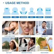 40 Sheets Cooling Patches Cooling Gel Patches Summer Hydrogel Cooling Patches For Forehead Hot Weather Cooling Comfort Soft On Skin Long-Lasting Cool Pack For Portable Travel And Outdoor Activities - As Pic - View 4