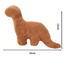 Dinosaur Chicken Stuffed Plush Toy, Soft Wrinkle-Resistant Pillow Block Doll, Popular Gift For Stuffed Plushies Enthusiasts - Brown - View 10
