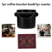2pcs Coffee Knock Box Coffee Grounds Storage Box Applicable To Home Coffee Enthusiasts The Barista Pours Coffee Grounds Suitable For Home Coffee Corner Commercial Coffee Shops It Is Also A Practical Gift For Coffee Enthusiasts Essential - Black - View 15